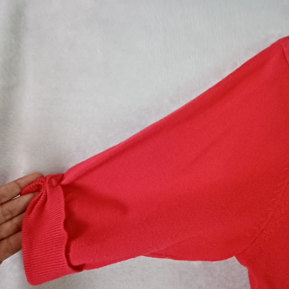 Maurices Women's Size Large Rayon Red 3/4 Sleeve Cardigan Very Soft. - Picture 7 of 12